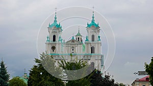 Catholic church in Grodno, Belarus. The temple is a place of rel