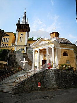Catholic Church in Hercules Square  - Baile Herculane, Romania
