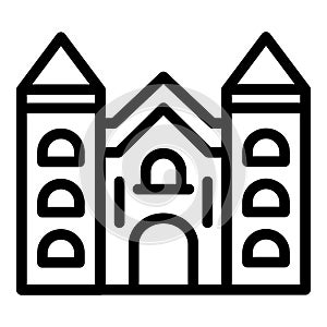 Catholic church icon, outline style