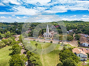 The catholic church `Iglesia Virgen de la Candelaria` of Aregua in Paraguay photo