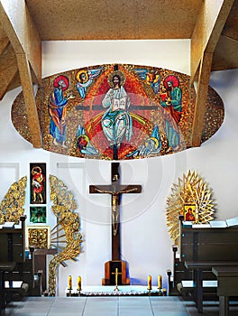 Catholic Church, Jesus Christ Mosaic, Interior