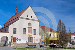 Catholic church Kostel Nanebevzeti Panny Marie in the town Kyjov, South Moravia, Czech republic
