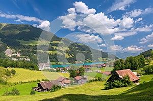 Swiss village Lungern, Switzerland