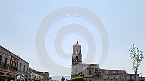 catholic church in Morelia, Mexico in a sunny day