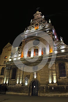 Catholic Church night view