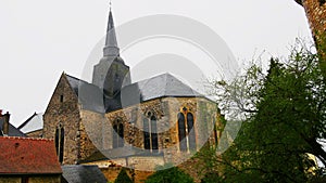 Catholic church of Sainte-Suzanne-et-Chammes in the Erve valley in Mayenne France photo