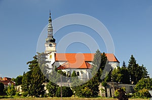 Catholic church in the town Nove mesto nad Vahom photo