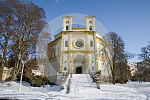 Catholic Church in winter - Marianske Lazne (Marienbad)