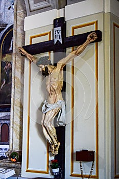 Catholic cross at St. Mary`s Monastery in Radna 1