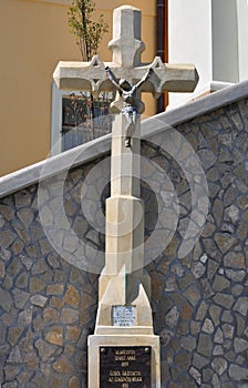 Catholic cross at St. Mary`s Monastery in Radna 7