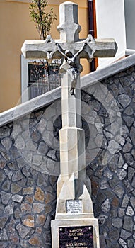Catholic cross at St. Mary`s Monastery in Radna 8