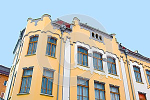 Catholic gymnasium on Grosslingova street 1908, architect Oden Lechner , Bratislava, Slovakia