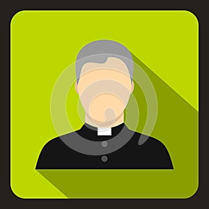 Catholic priest icon, flat style