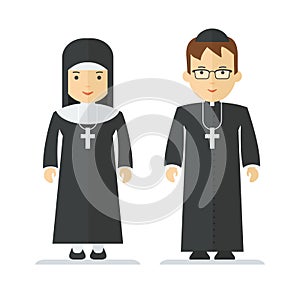 Catholic priest and nun