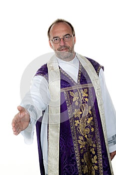 Catholic priests are friendly hand photo