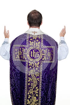 Catholic priests pray photo