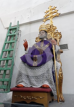 Catholic saint in church of Cadiz in Andalusia, Spain photo