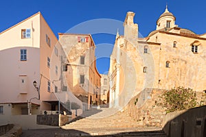 CathÃÂ©drale St-Jean-Baptiste in the citadel at Calvi, Corsica photo