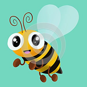 Catoon cute bee