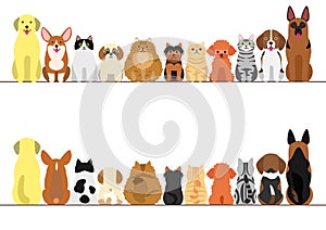 Cats and dogs border set