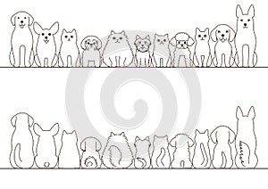 Cats and dogs border set