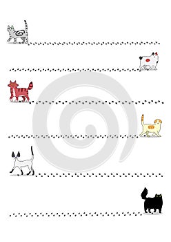 Cats and footprints