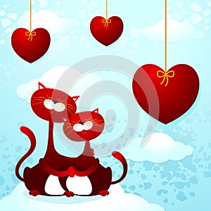 Cats with hearts
