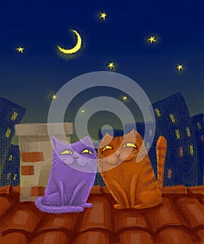 Cats in love