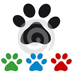 Cats Paw - Colourful Vector Icons