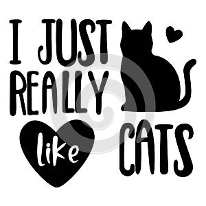 Cats rule the world, black and white vector graphics, English phrases,phrase illustrations of Cat claw design