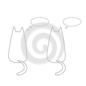 Cats with speech bubbles