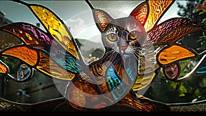 Cats Stained Glass Cats Adorable Pet Art