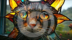 Cats Stained Glass Cats Adorable Pet Art