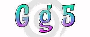 Catseye gradient sans serif alphabet letters calligraphy letter typeface typography unique