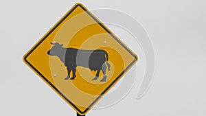 Cattle Crossing Road Sign