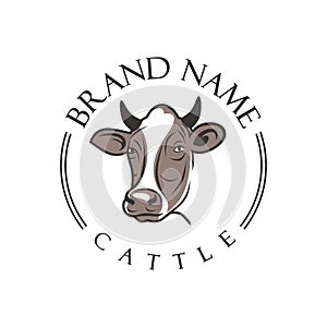 Cattle farm simple logo