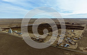 Cattle feed lot in Colorado