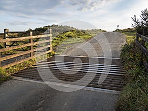 Cattle grid in Devon, England.