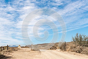 Cattle grid and gate in the Strykhoogte Pass