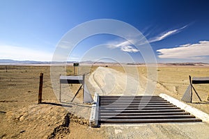 Cattle guard at the intersection between the C37 and D31 roads between the towns Noordoewer, Ai-Ais Fish River Canyon