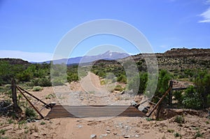 Cattle Guard and mountain range