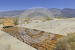 Cattle Guard in Road on Ranch in American West