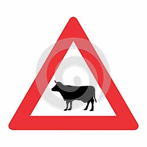 Cattle traffic sign