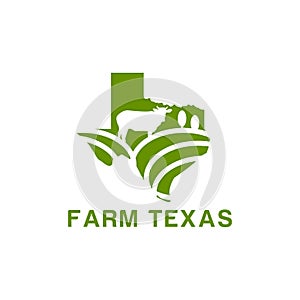 Catttle farm texas logo design vector