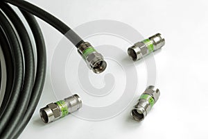 CATV connectors and coaxial cable