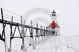 Catwalk to St. Joseph North Pierhead Lighthouse