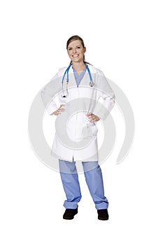 Beautiful Caucasian woman doctor or nurse