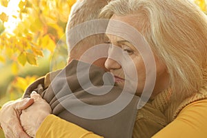 Caucasian elderly couple