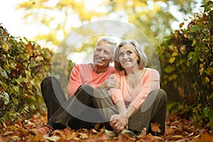 Caucasian elderly couple