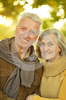 Caucasian elderly couple